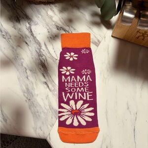 Primitives by Kathy Purple and Orange Wine Bottle Sock